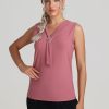 Women 89th + Madison Tops | Tie Front Sleeveless Top