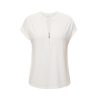 Women 89th + Madison Tops | Zipper Neck Short Sleeve Top Blouse