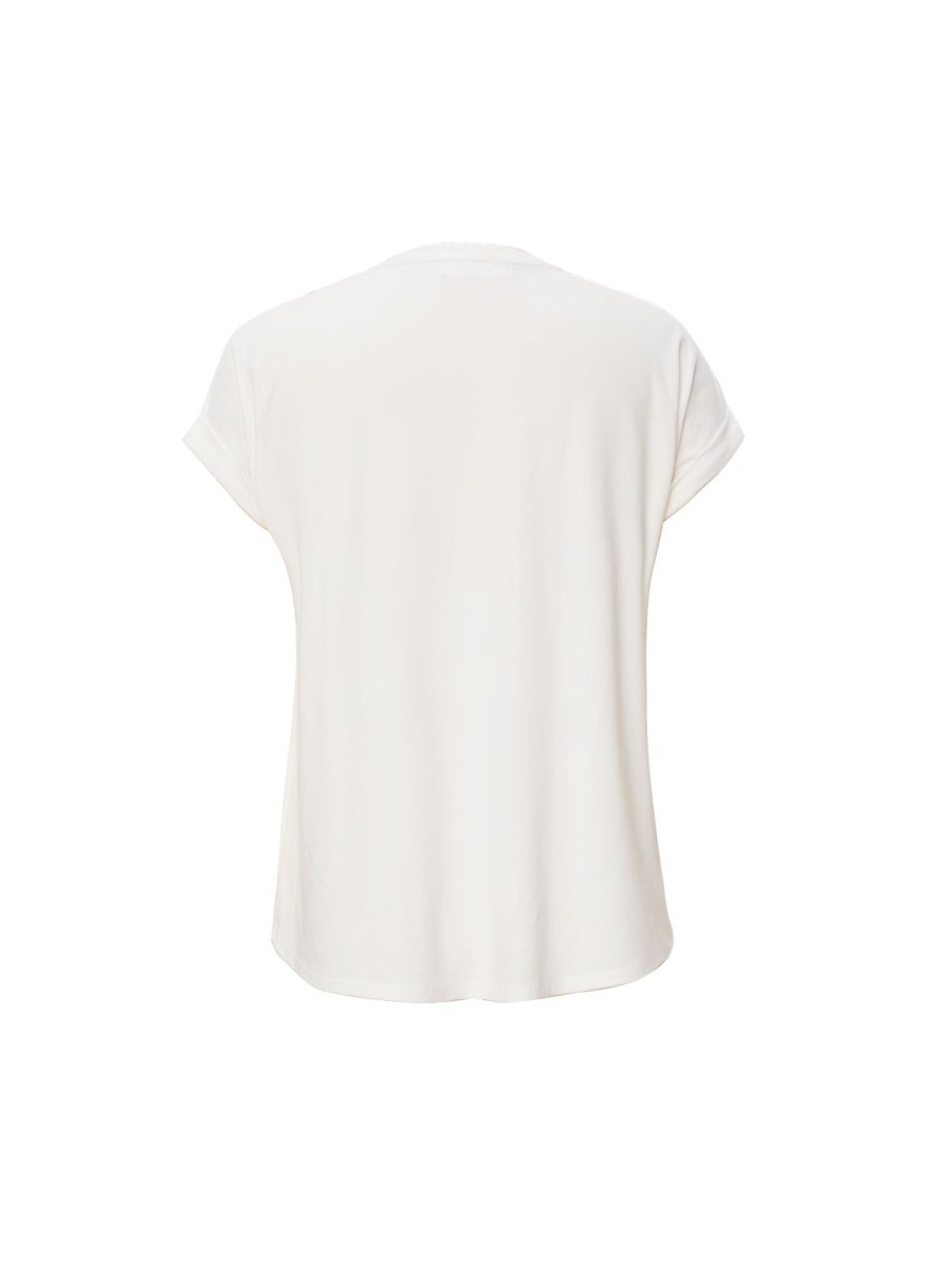 Women 89th + Madison Tops | Zipper Neck Short Sleeve Top Blouse