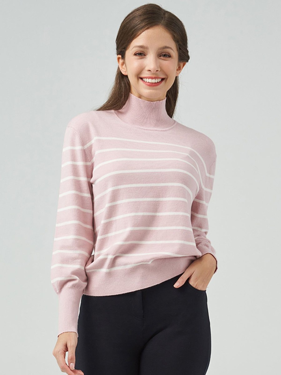 Women 89th + Madison Sweaters & Cardigans | Stripe Mockneck Pullover