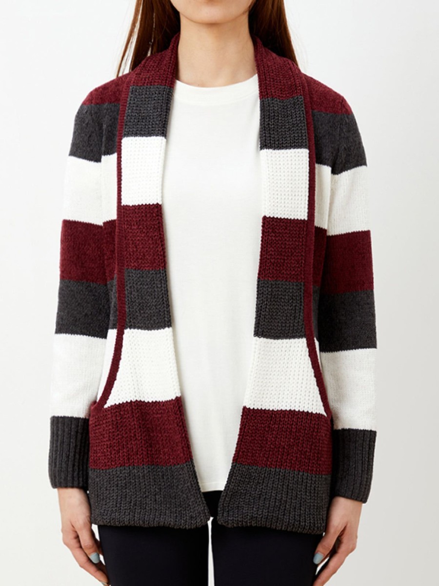 Women 89th + Madison Tops | Chenille Colorblock Cardigan