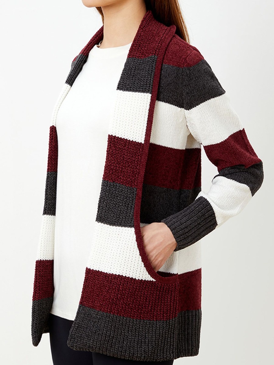 Women 89th + Madison Tops | Chenille Colorblock Cardigan