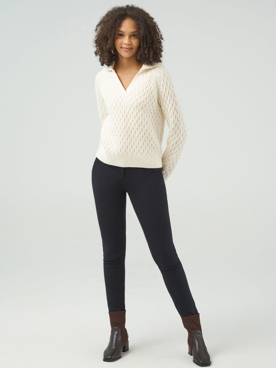 Women 89th + Madison Sweaters & Cardigans | Cable V-Neck Collar Sweater Pullover