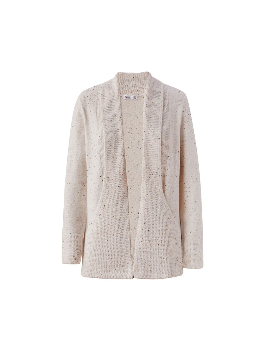 Women 89th + Madison Tops | Waffle Stitch J-Pocket Cardigan