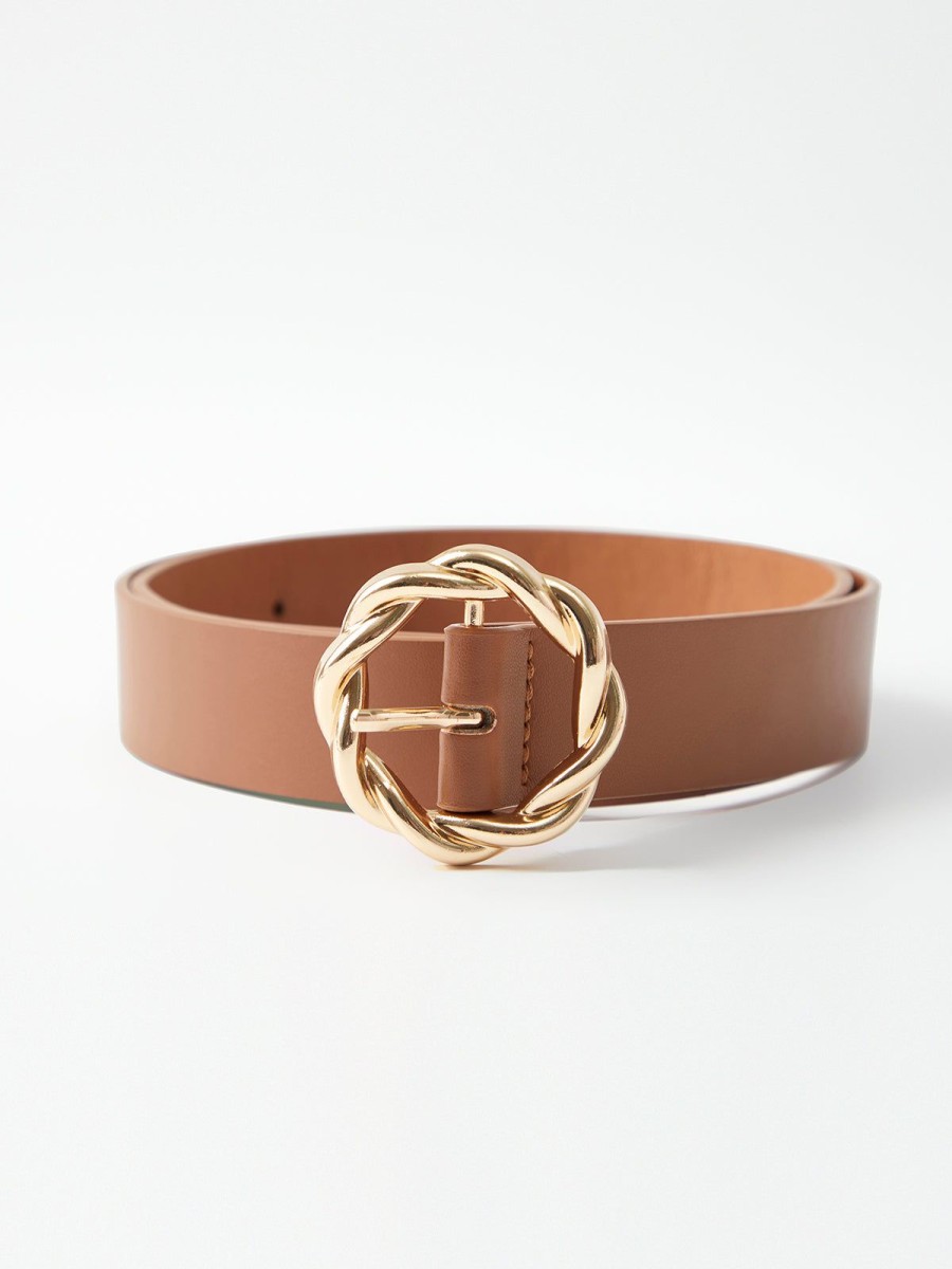 Women 89th + Madison Belts | Twist Buckle Belt Brown