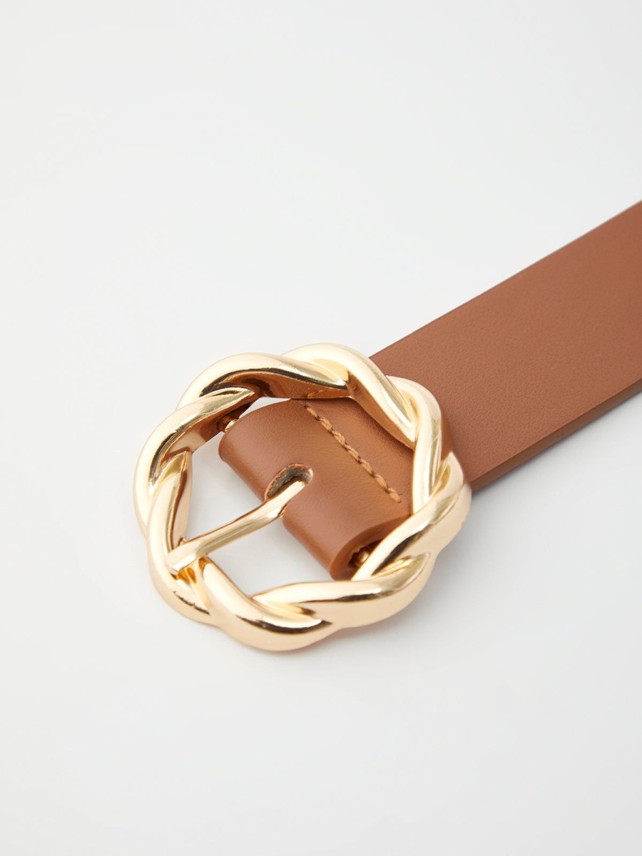 Women 89th + Madison Belts | Twist Buckle Belt Brown