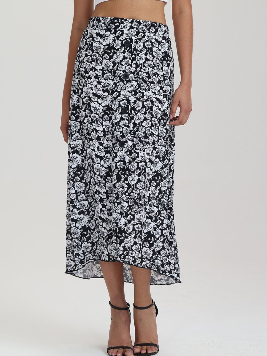 Women 89th + Madison Skirts | Button Front Maxi Skirt