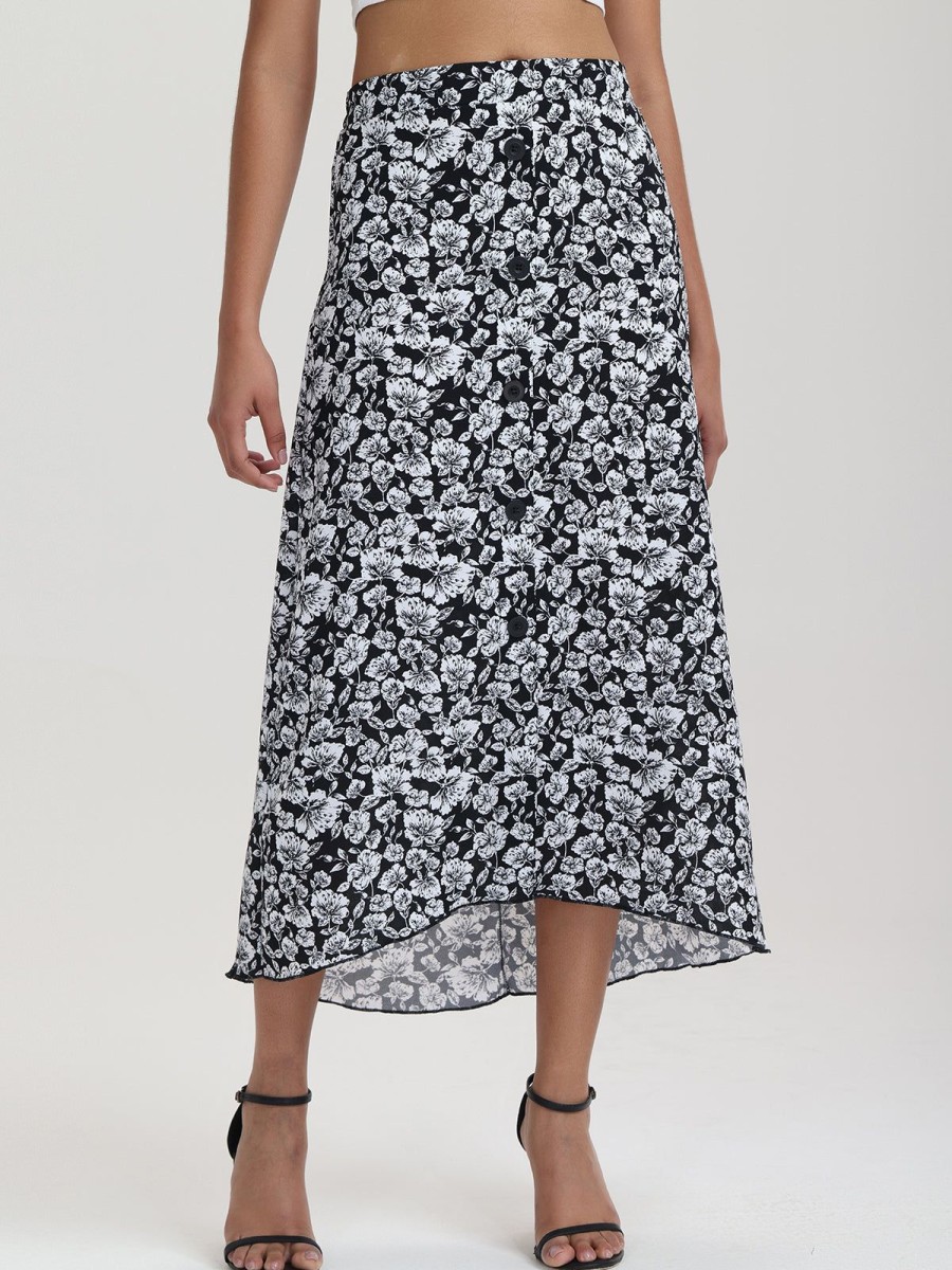 Women 89th + Madison Skirts | Button Front Maxi Skirt