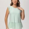 Women 89th + Madison Tops | Flutter Sleeve Mix Media Tank