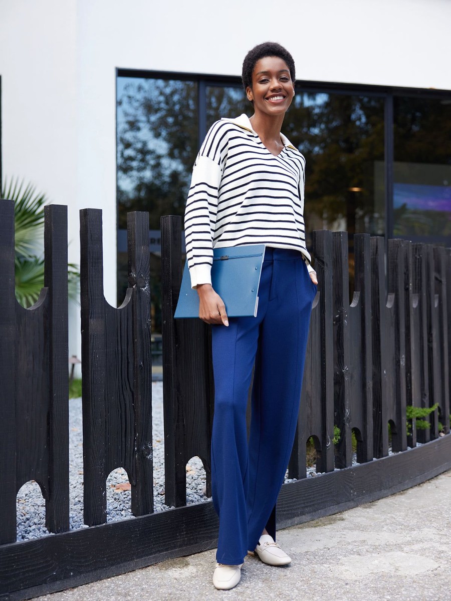 Women 89th + Madison Pants | Twill High-Rise Straight Leg Pants