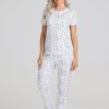 Women 89th + Madison Sleepwear | Heart Print Pajamas Set Bright White Combo