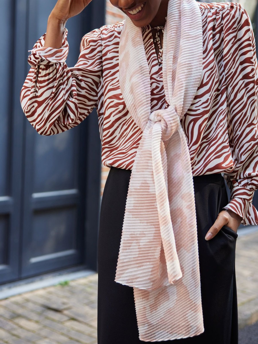 Women 89th + Madison Scarves | Leopard Print Scarf Pink Leopard