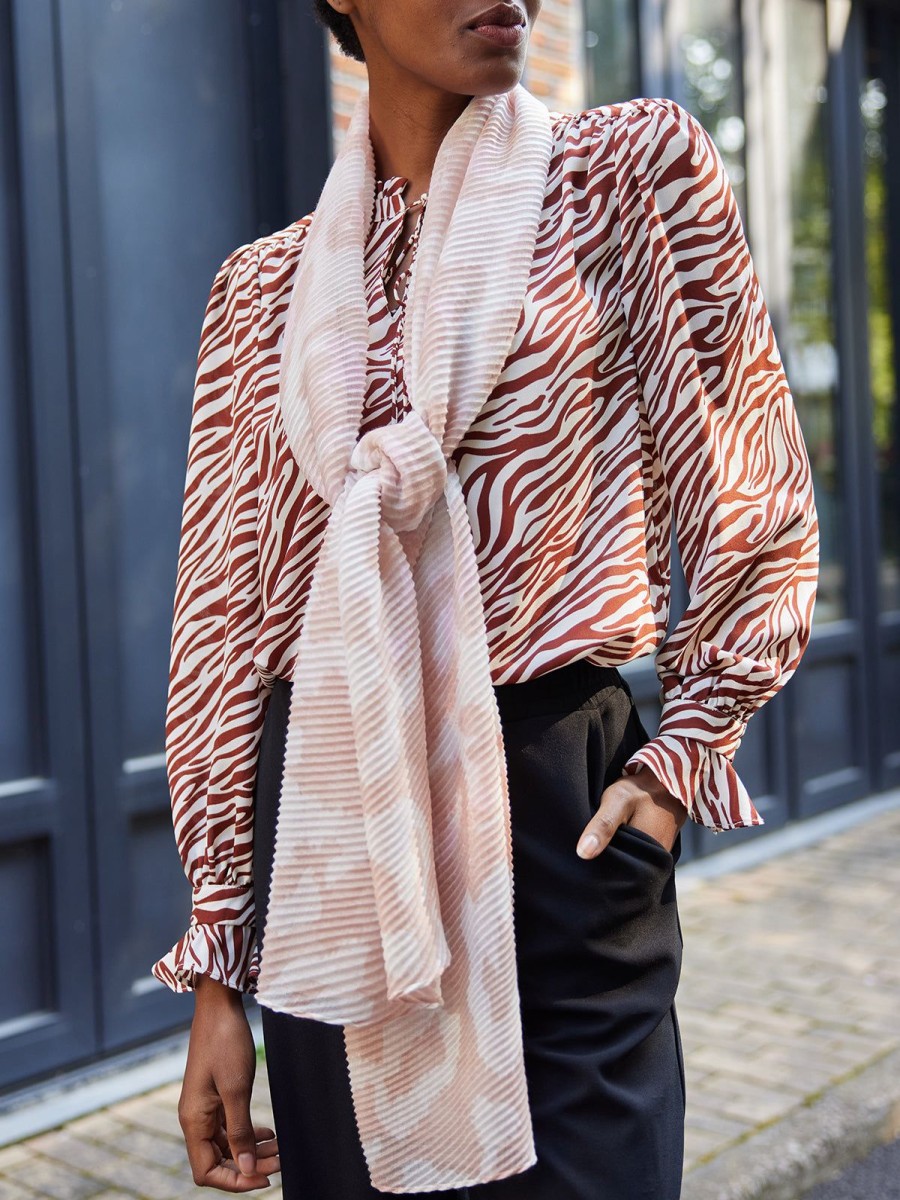 Women 89th + Madison Scarves | Leopard Print Scarf Pink Leopard