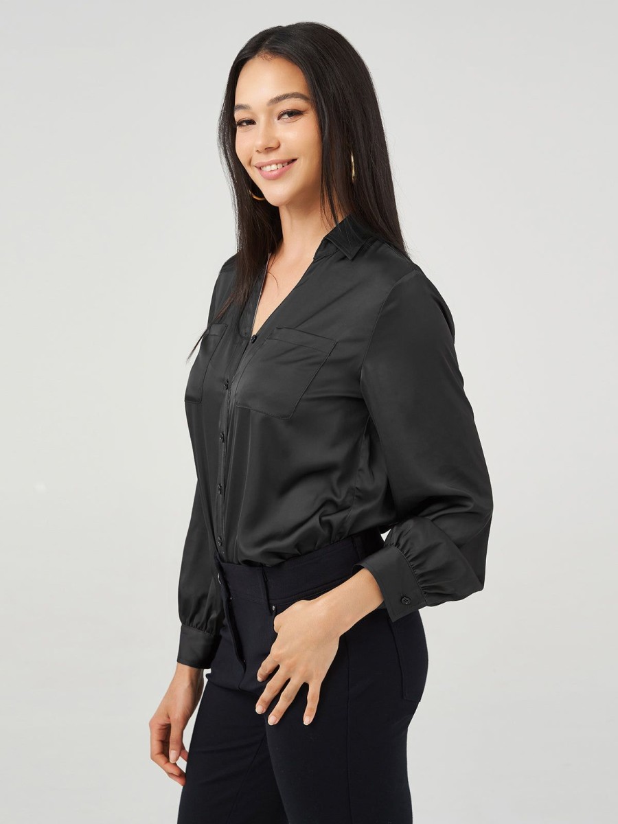 Women 89th + Madison Tops | Pocket Button Front Blouse