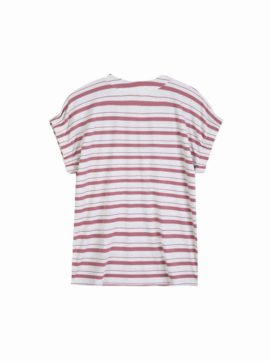 Women 89th + Madison Tops | Stripe Henley Dolman Sleeve Top