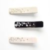 Women 89th + Madison Hair Accessories | Rhinestones 3-Pack Hair Clips Black/Cream