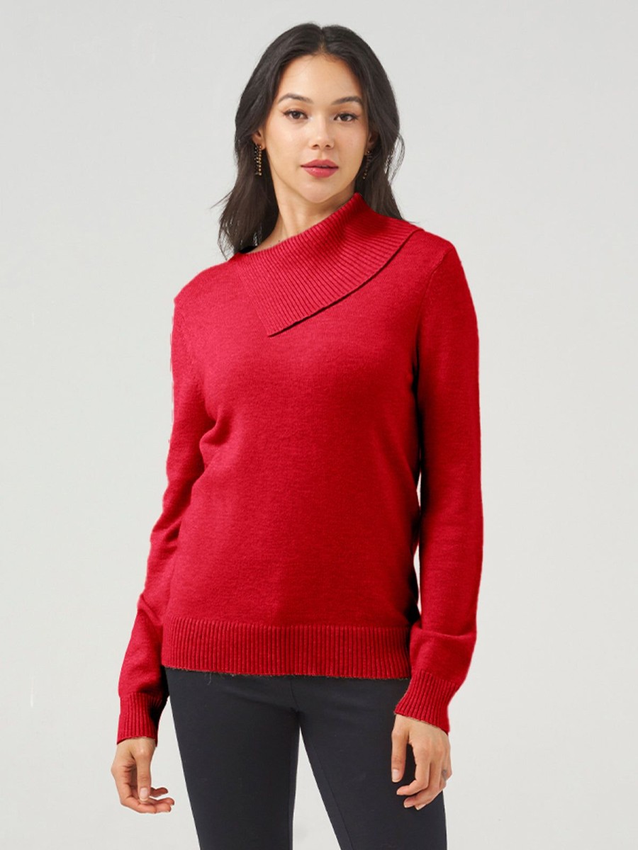 Women 89th + Madison Sweaters & Cardigans | Split Neck Pullover