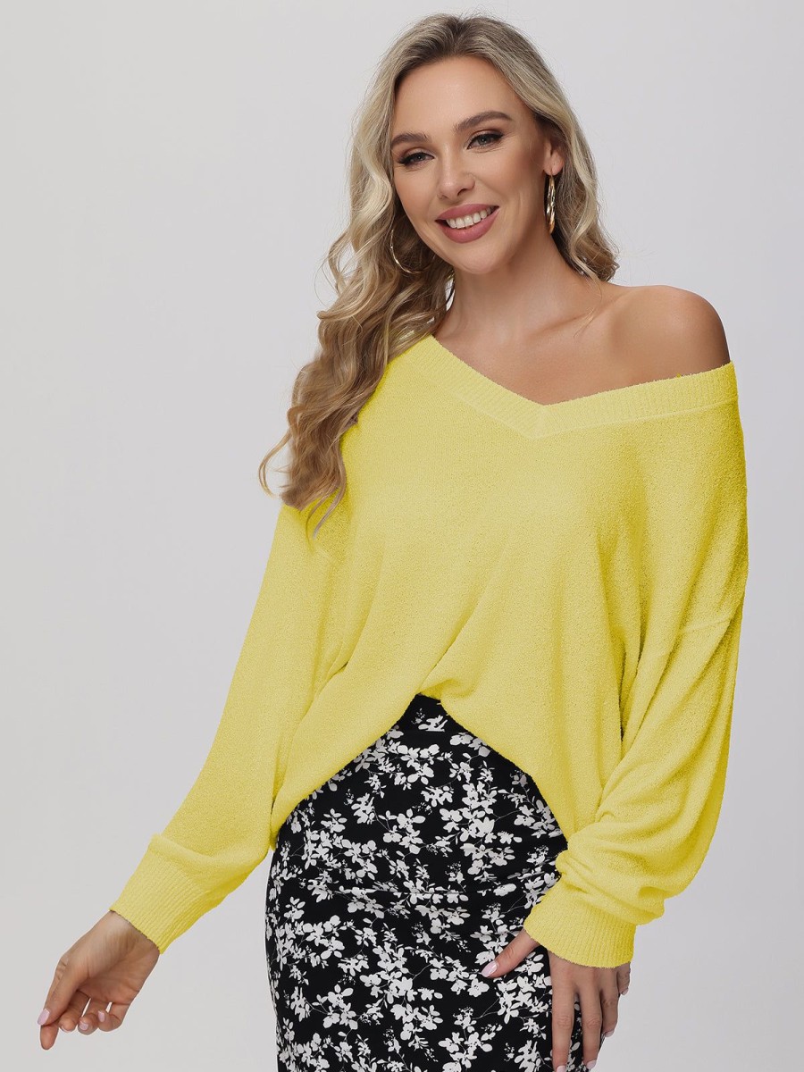 Women 89th + Madison Tops | V-Neck Drop Shoulder Pullover