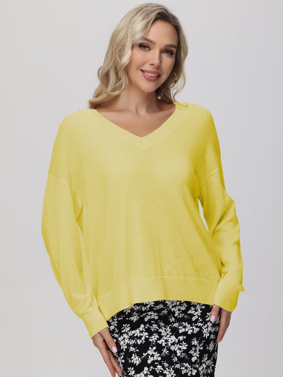 Women 89th + Madison Tops | V-Neck Drop Shoulder Pullover