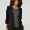 Women 89th + Madison Jackets & Blazers | 3/4 Sleeve Open Front Jacket Black