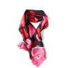 Women 89th + Madison Scarves | Heart Graphic Silk Scarf 89 Pink