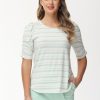 Women 89th + Madison Tops | Stripe Ruched Sleeve Top