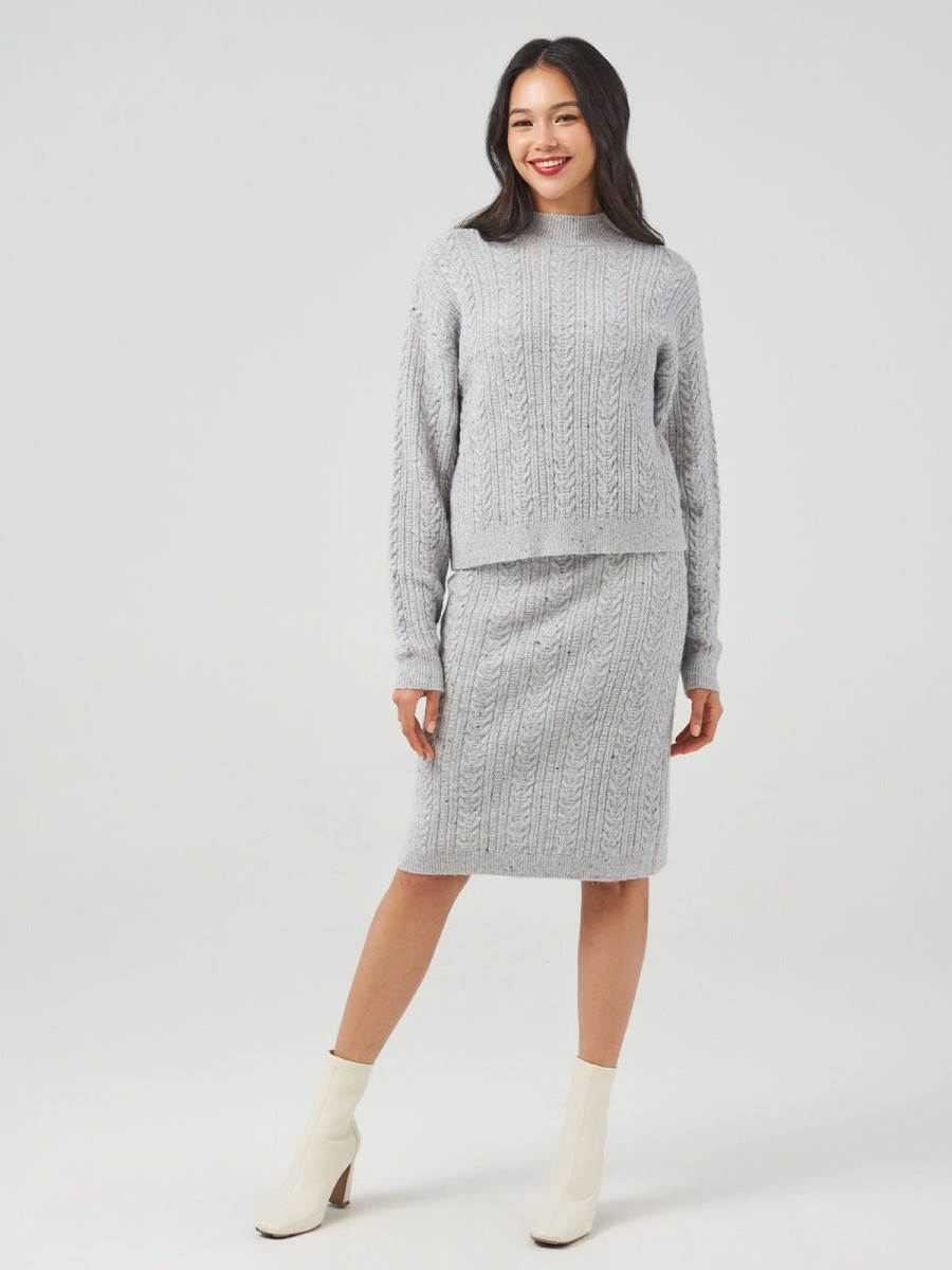 Women 89th + Madison Sweaters & Cardigans | Cable Mockneck Sweater