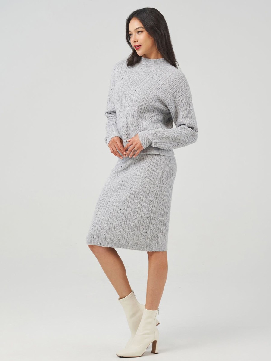 Women 89th + Madison Sweaters & Cardigans | Cable Mockneck Sweater