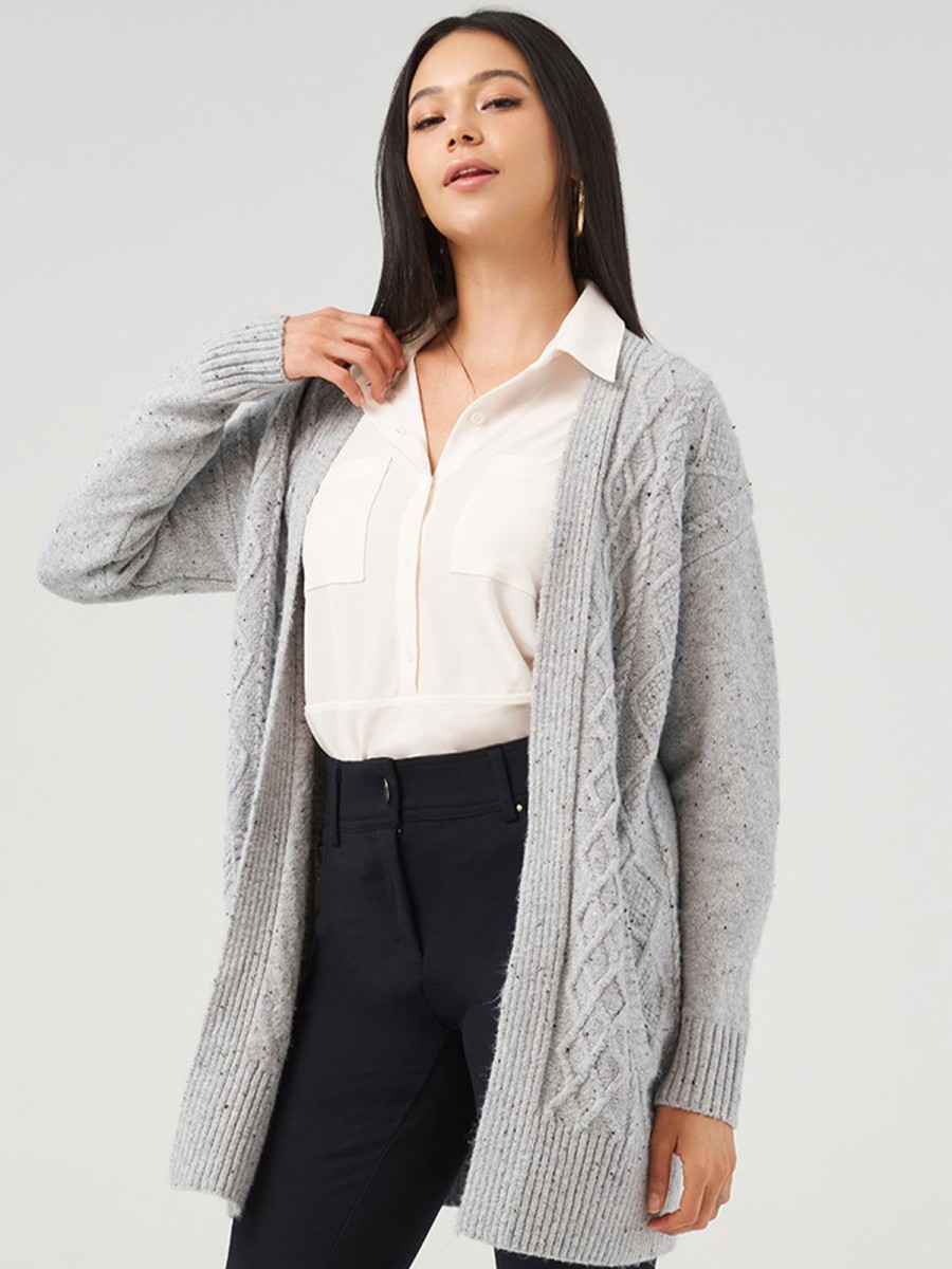 Women 89th + Madison Sweaters & Cardigans | Mixed Cable Open Cardigan