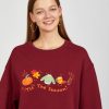 Women 89th + Madison Tops | Tis The Season Sweatshirt Burgundy