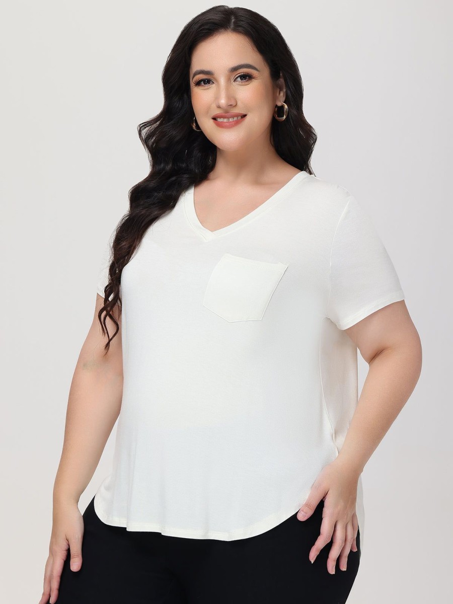 Women 89th + Madison Tops | V-Neck Pocket Tee