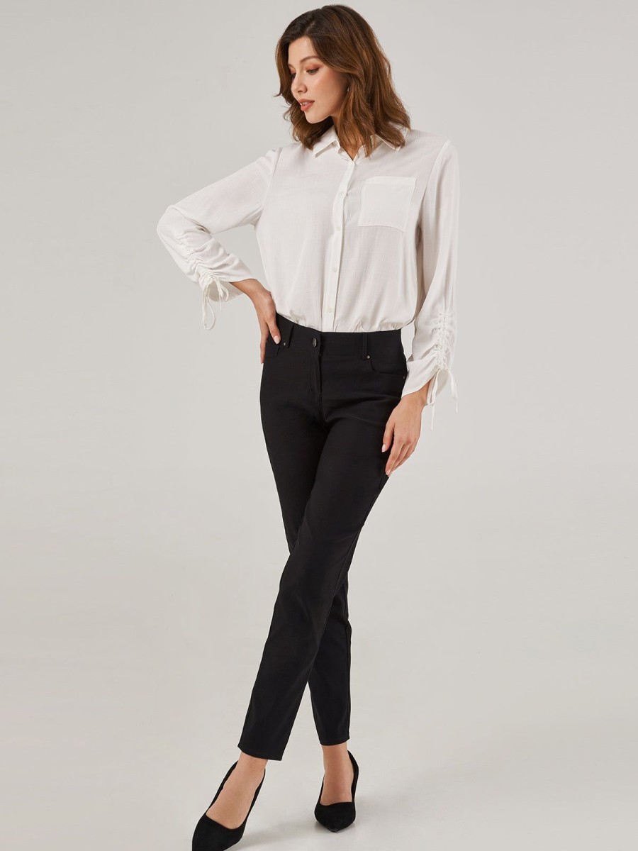 Women 89th + Madison Pants | Millennium Five Pocket Stretch Straight Leg Pants