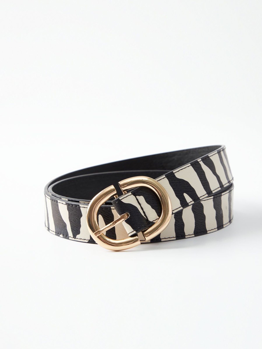 Women 89th + Madison Belts | Print Belt Zebra