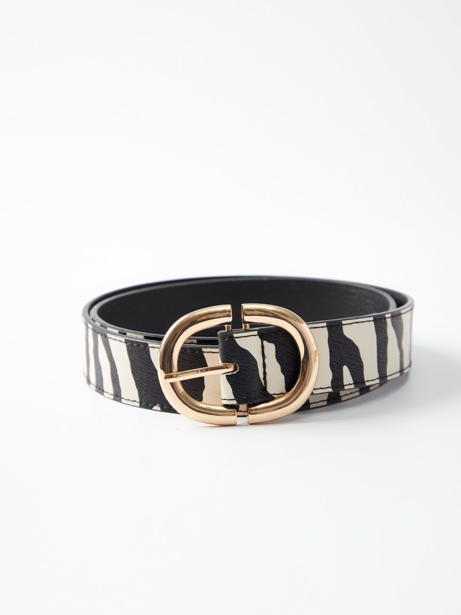 Women 89th + Madison Belts | Print Belt Zebra