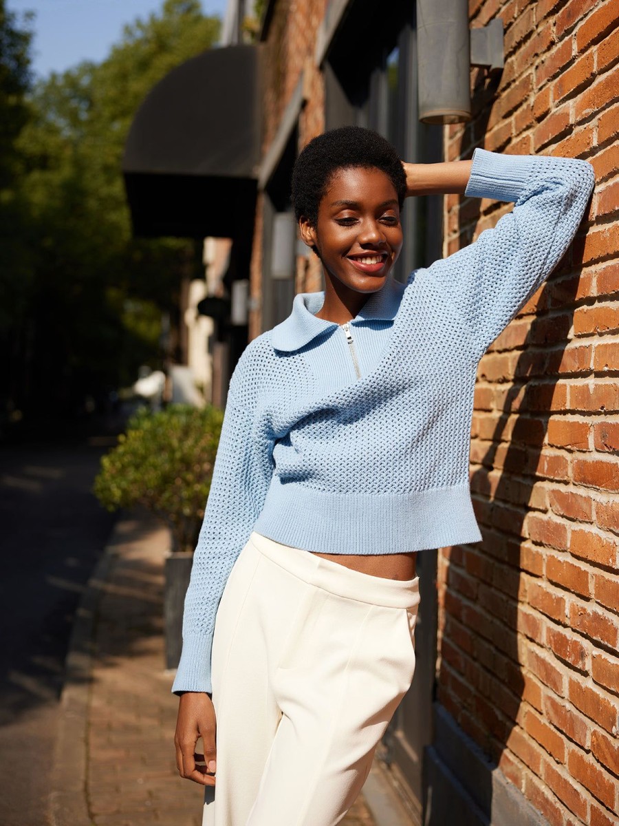 Women 89th + Madison Sweaters & Cardigans | Drop Shoulder Half Zip Sweater